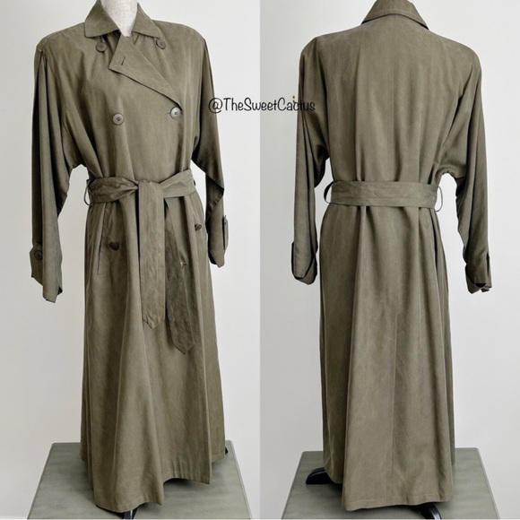 Perry Ellis Jackets & Blazers - Perry Ellis Vintage Silk Trench Coat